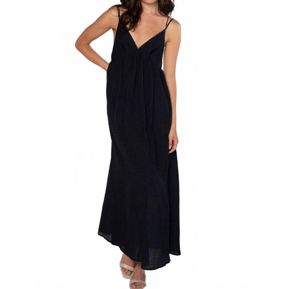NEW SEE U SOON coco long maxi dress in navy
